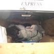 Trailer loaded with clothes